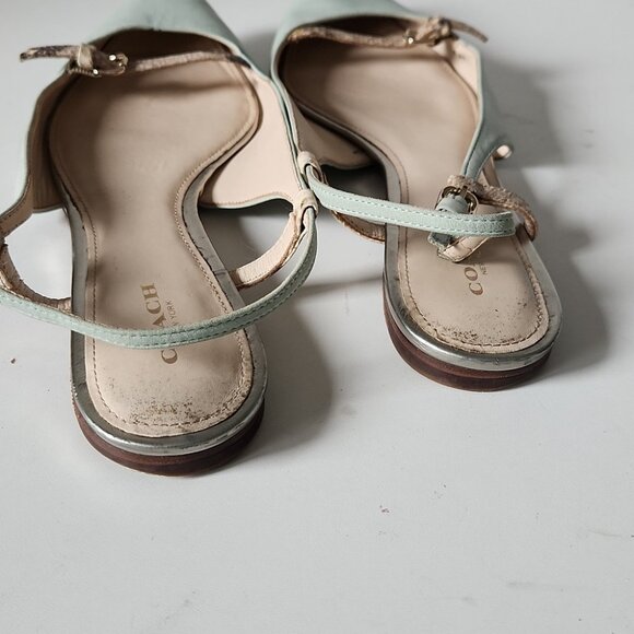 COACH | Wooster Slingback Flats in Mint Green Size 8.5B - Picture 4 of 7